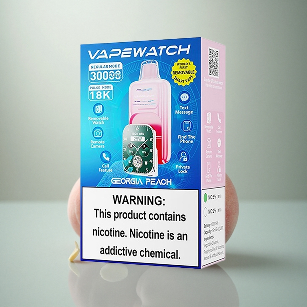 JNR VapeWatch 30000 Perzik van Georgia 1000mAh Dual Mesh 19mL
