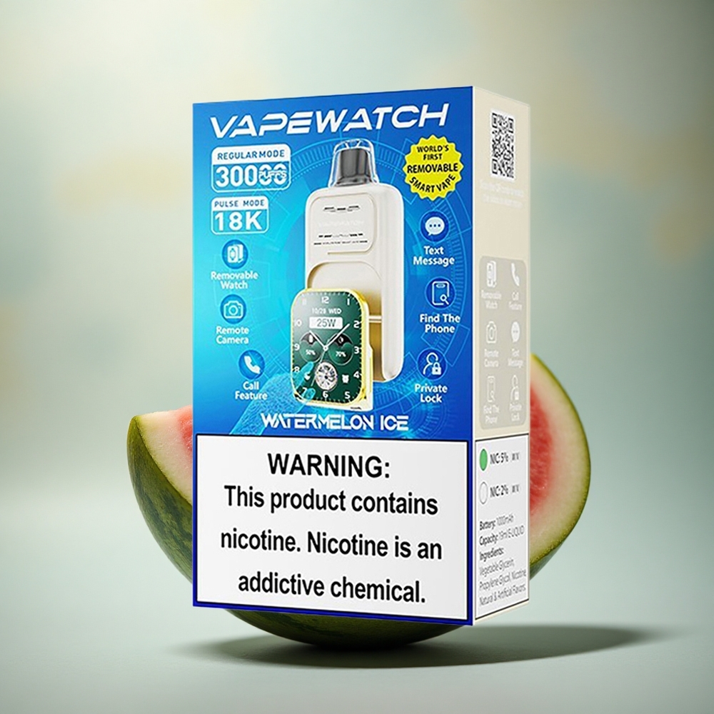 JNR VapeWatch 30000 Watermeloen IJs Dual Mesh 19mL Type-C