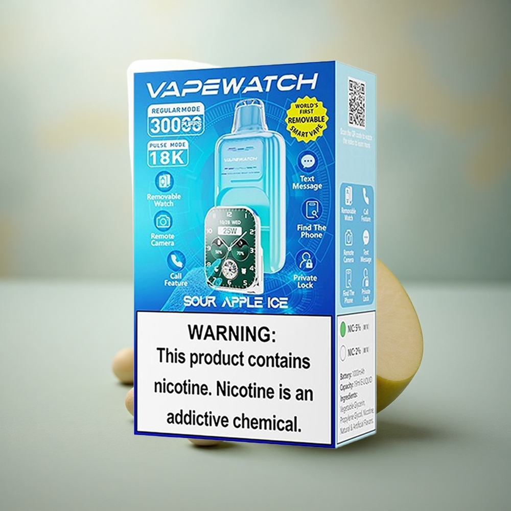JNR VapeWatch 30000 Zure Appel IJs Dual Mesh & Type-C Snelopladen