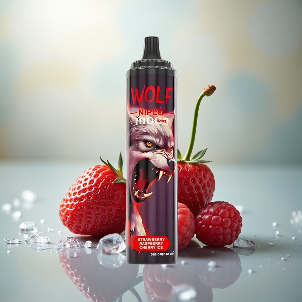 JNR Wolf Niplo 10000 Aardbei Framboos Kers IJs 20ml Type-C 1.0 Ohm