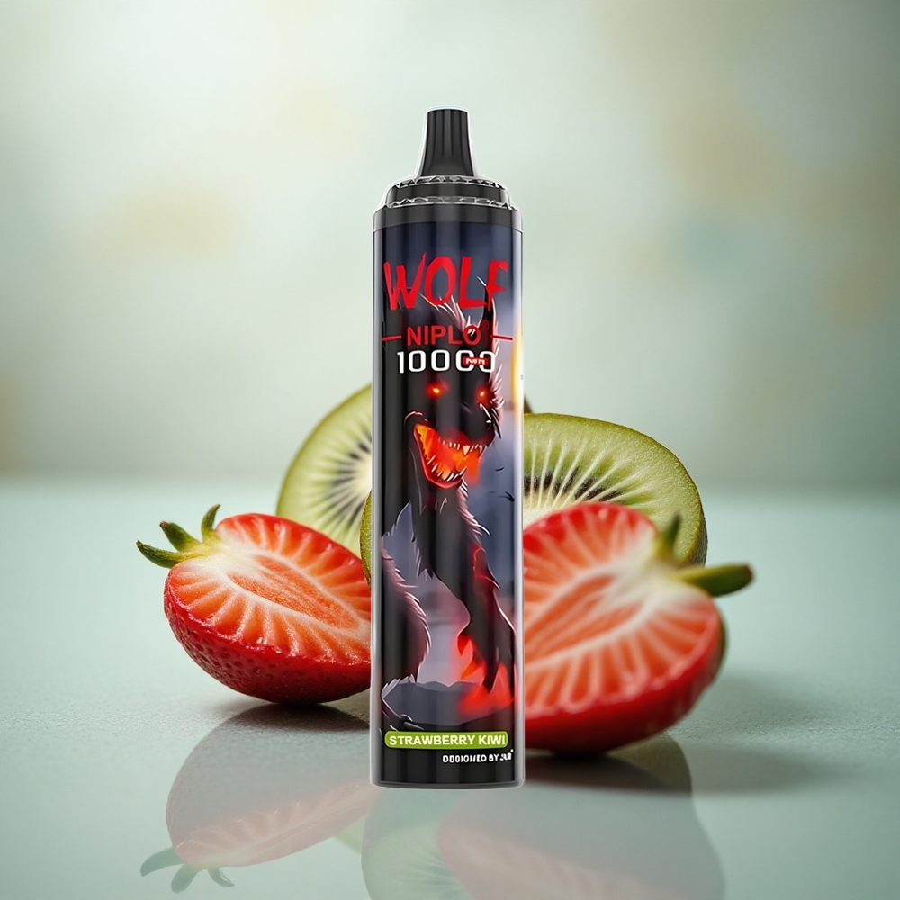 JNR Wolf Niplo 10000 Aardbei Kiwi 20ml 650mAh Type-C Mesh