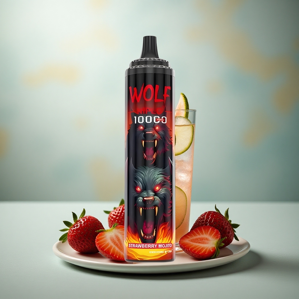 JNR Wolf Niplo 10000 Aardbei Mojito Mesh 20ml Type-C