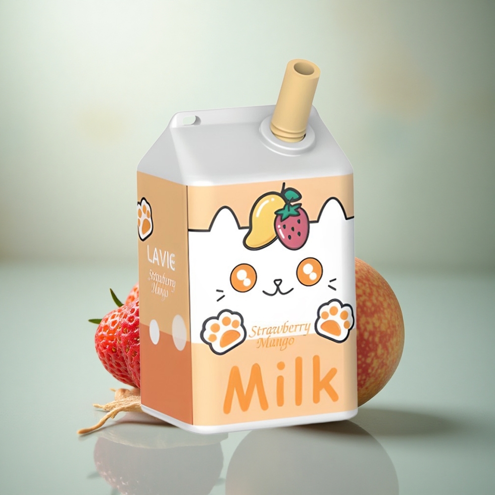 Lavie Milk 7000 Puffs Aardbei Mango 600mAh Type C 16ML