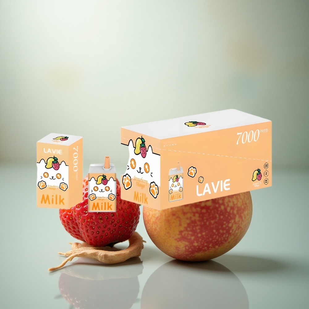 Lavie Milk 7000 Puffs Aardbei Mango 600mAh Type C 16ML