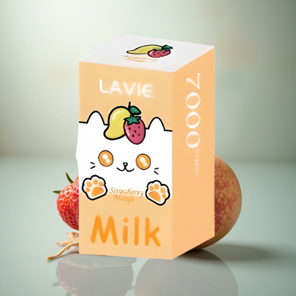 Lavie Milk 7000 Puffs Aardbei Mango 600mAh Type C 16ML