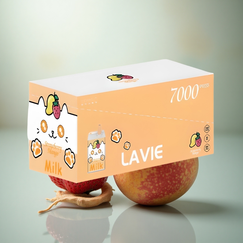 Lavie Milk 7000 Puffs Aardbei Mango 600mAh Type C 16ML