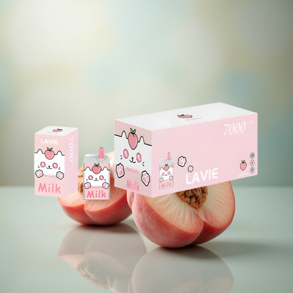 Lavie Milk 7000 Puffs Perzik Sap Type C 16ML 600mAh