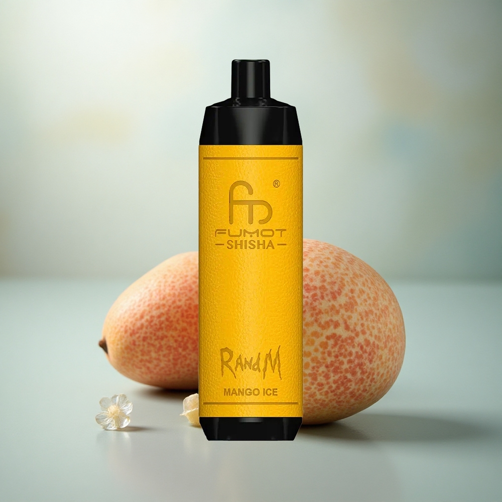 RandM Fumot Shisha 10000 Puffs Mango IJs LED Mesh 18ml 0.5%