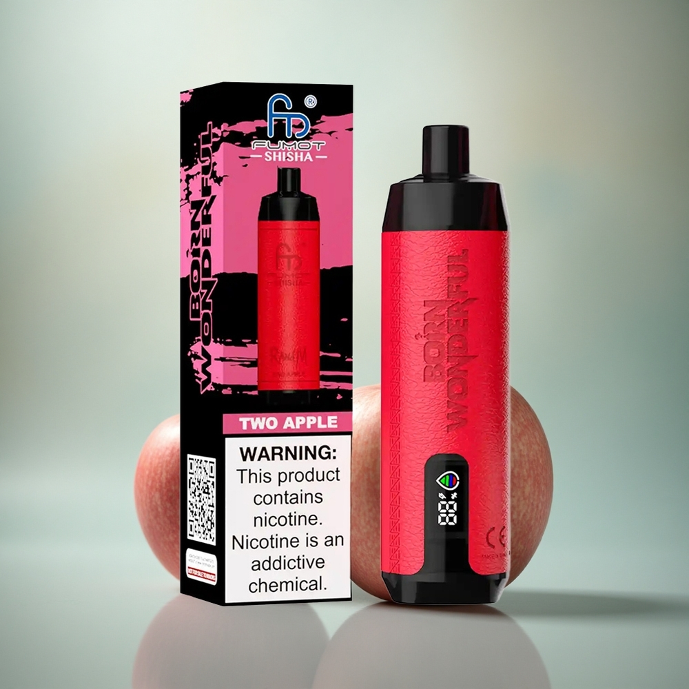 RandM Fumot Shisha 10000 Puffs Twee Appel LED Mesh 18ml