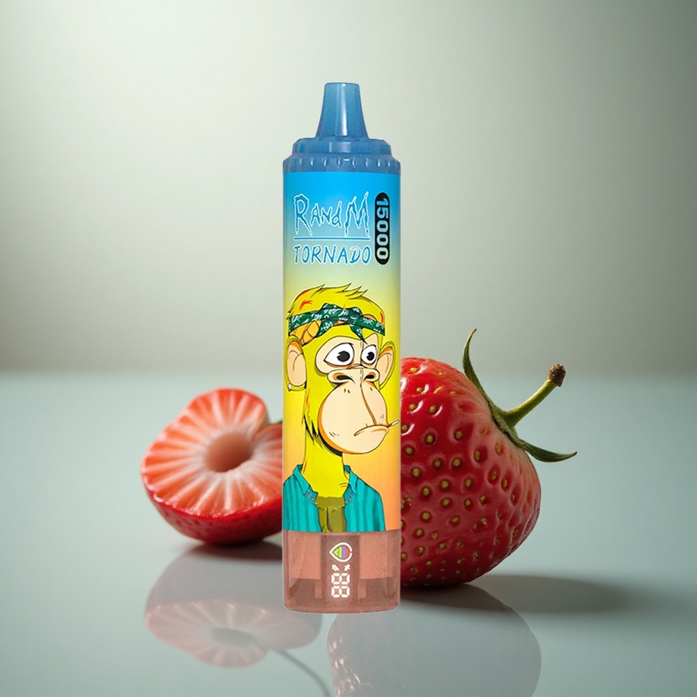 RandM Fumot Tornado 15000 Puffs Aardbei 25ml 850mAh Mesh