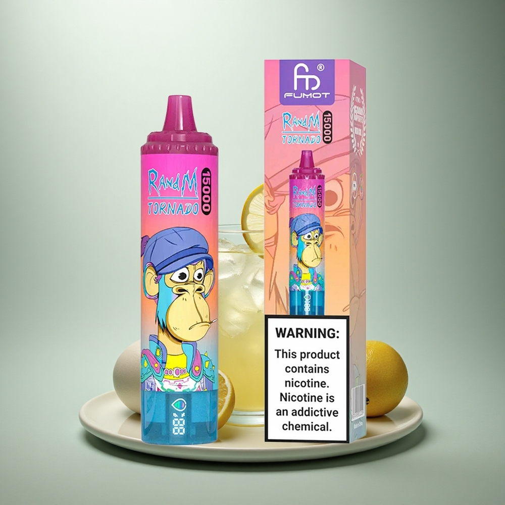 RandM Fumot Tornado 15000 Puffs Citroenlimonade 25ml 850mAh Mesh