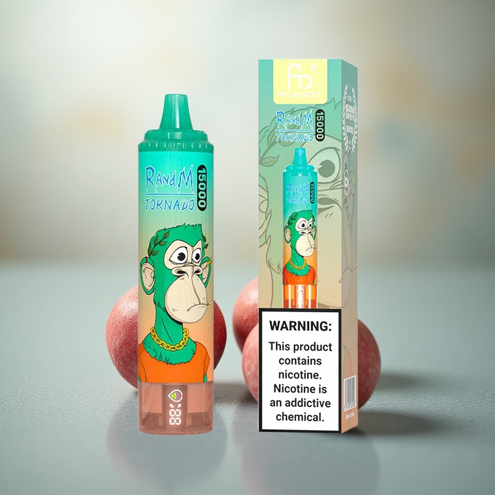 RandM Fumot Tornado 15000 Puffs Drievoudige Bes Driehoek 25ml Mesh LCD