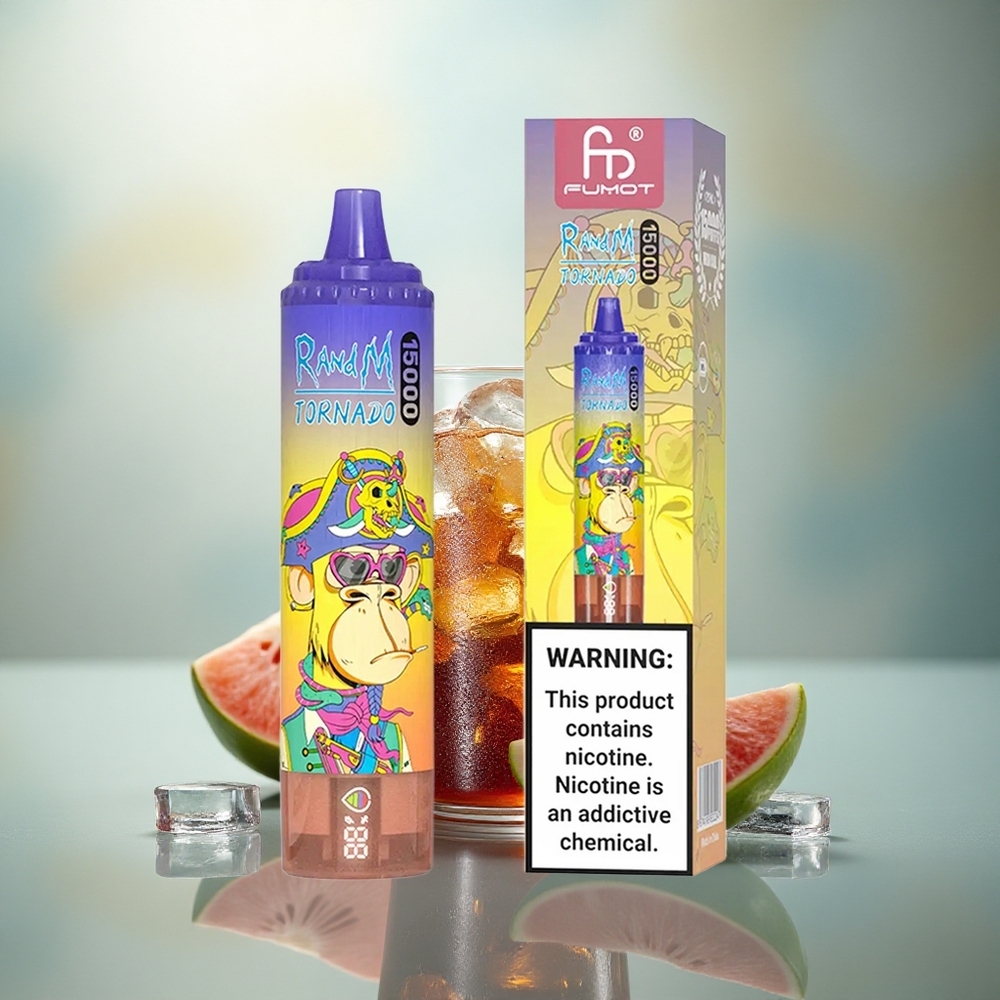 RandM Fumot Tornado 15000 Puffs Koude Cola 25ml Mesh LCD