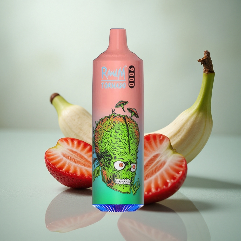 RandM Fumot Tornado 9000 Puffs Aardbei Banaan Mesh RGB 18mL 850mAh