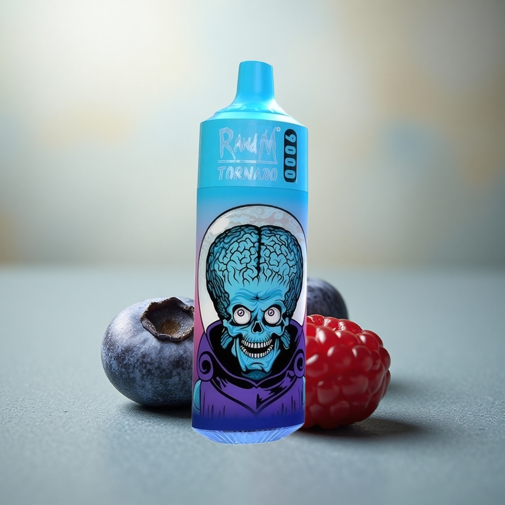 RandM Fumot Tornado 9000 Puffs Blauwe Bes Kers Veenbes Mesh RGB
