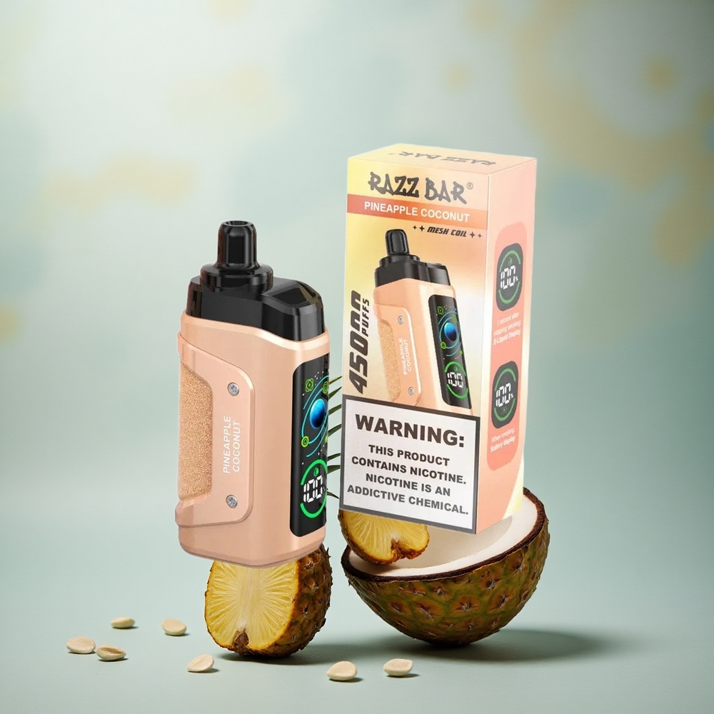 Razz Bar 45000 Puffs Ananas Kokosnoot 1.0 Ohm Mesh Type-C