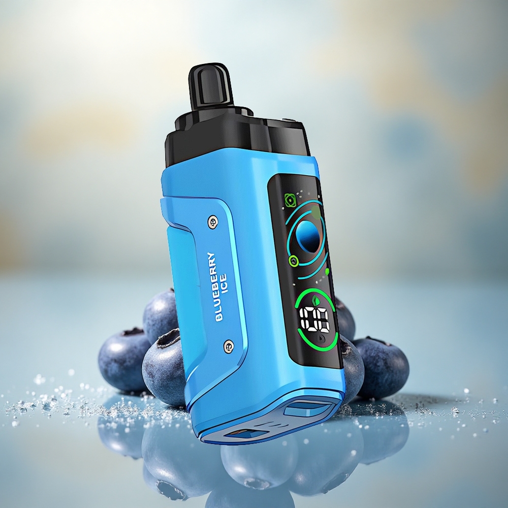 Razz Bar 45000 Puffs Bosbes IJs Type-C Oplaadbaar 20 mg/ml Nicotine