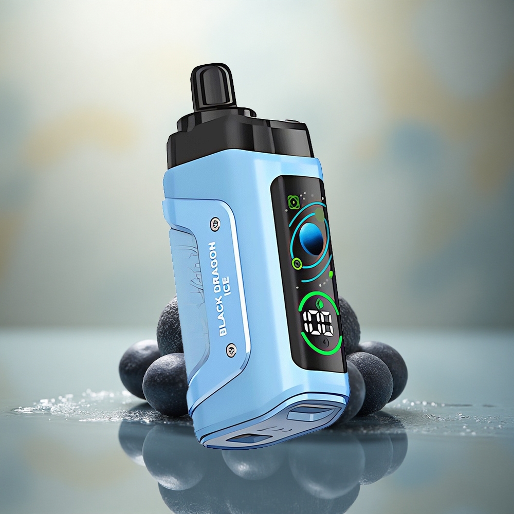 Razz Bar 45000 Puffs Zwarte Draak IJs Mesh Luchtstroom