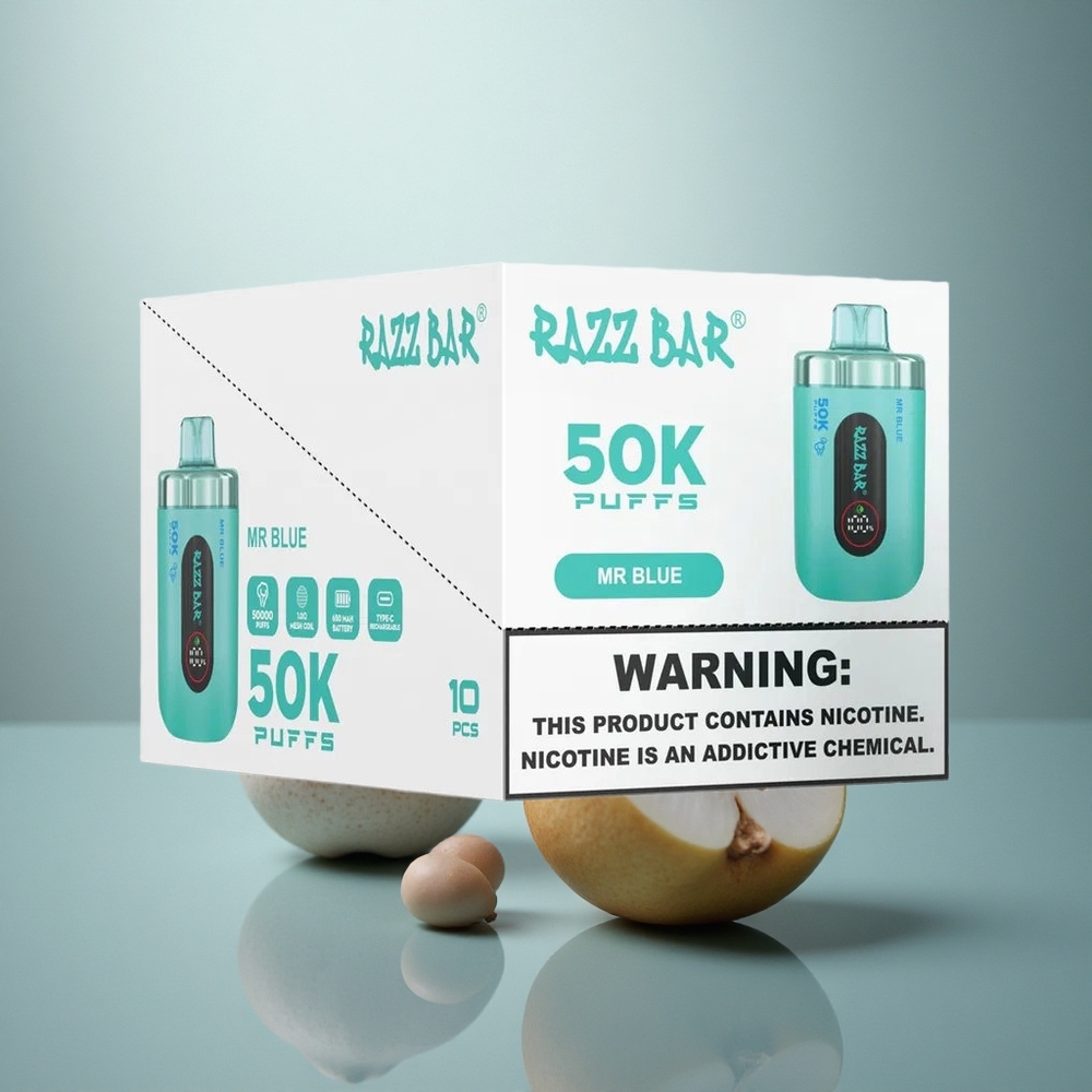 Razz Bar 50K Puffs De Blauwe 1.0 Ohm Mesh Type-C
