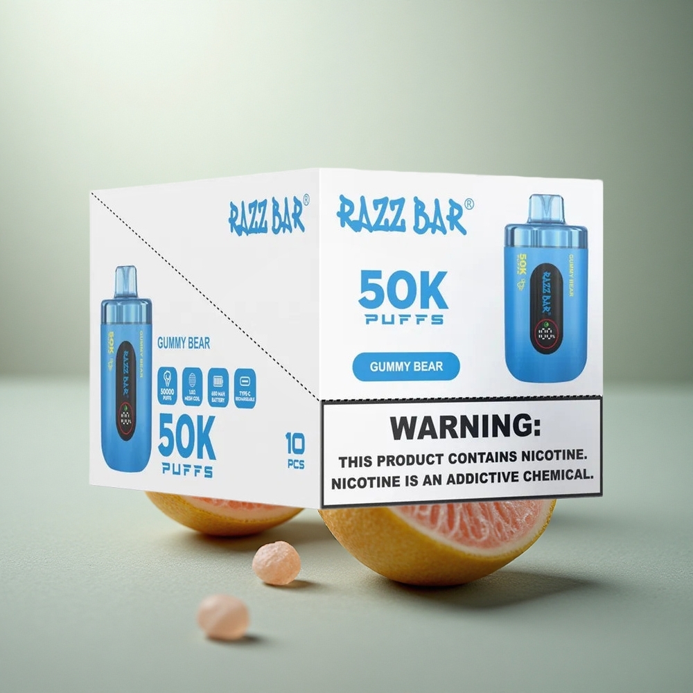 Razz Bar 50K Puffs Gummy Bear Mesh Coil Type-C