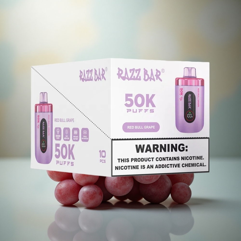 Razz Bar 50K Puffs Rode Druif Mesh Type-C 2%