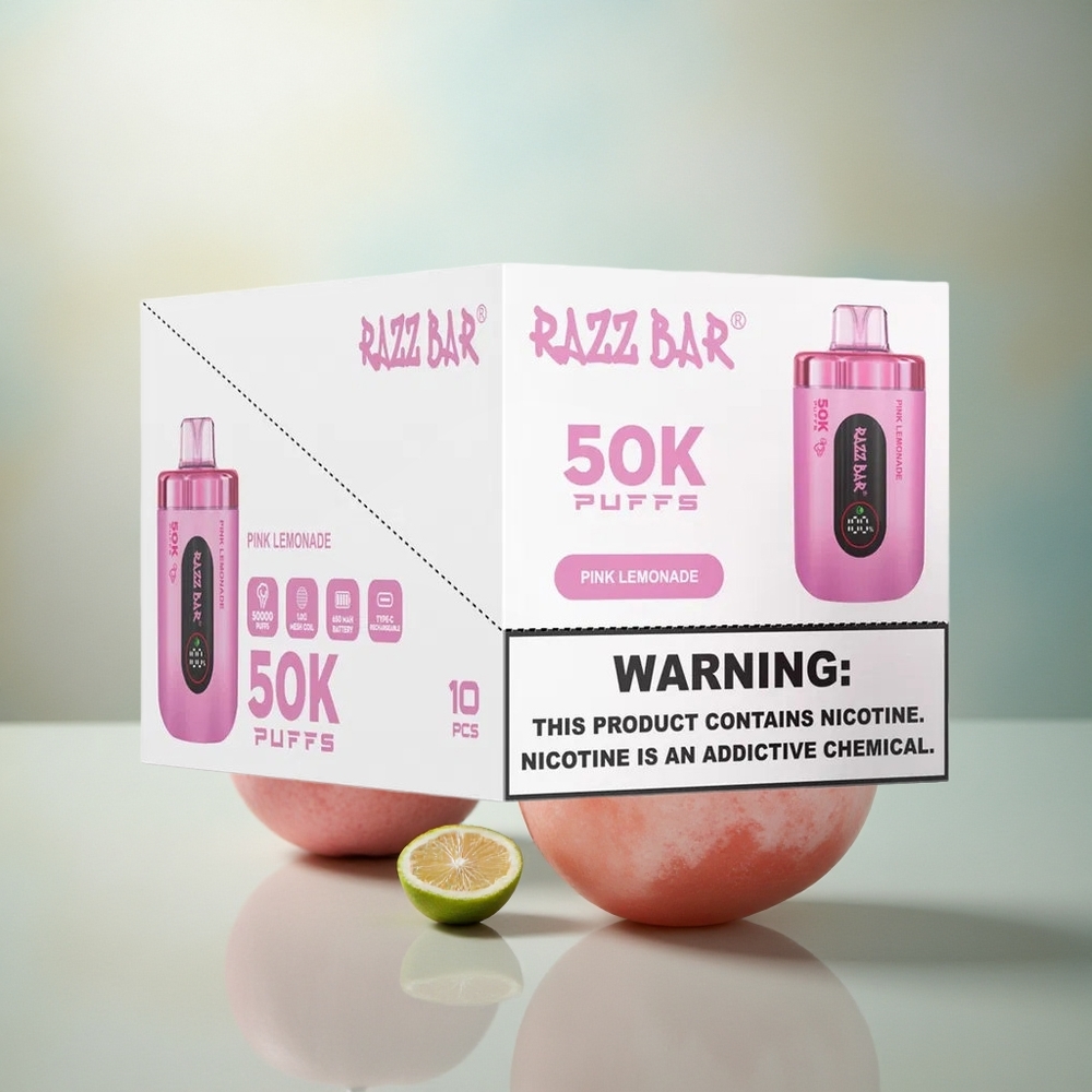 Razz Bar 50K Puffs Roze Limonade Mesh Coil Type-C
