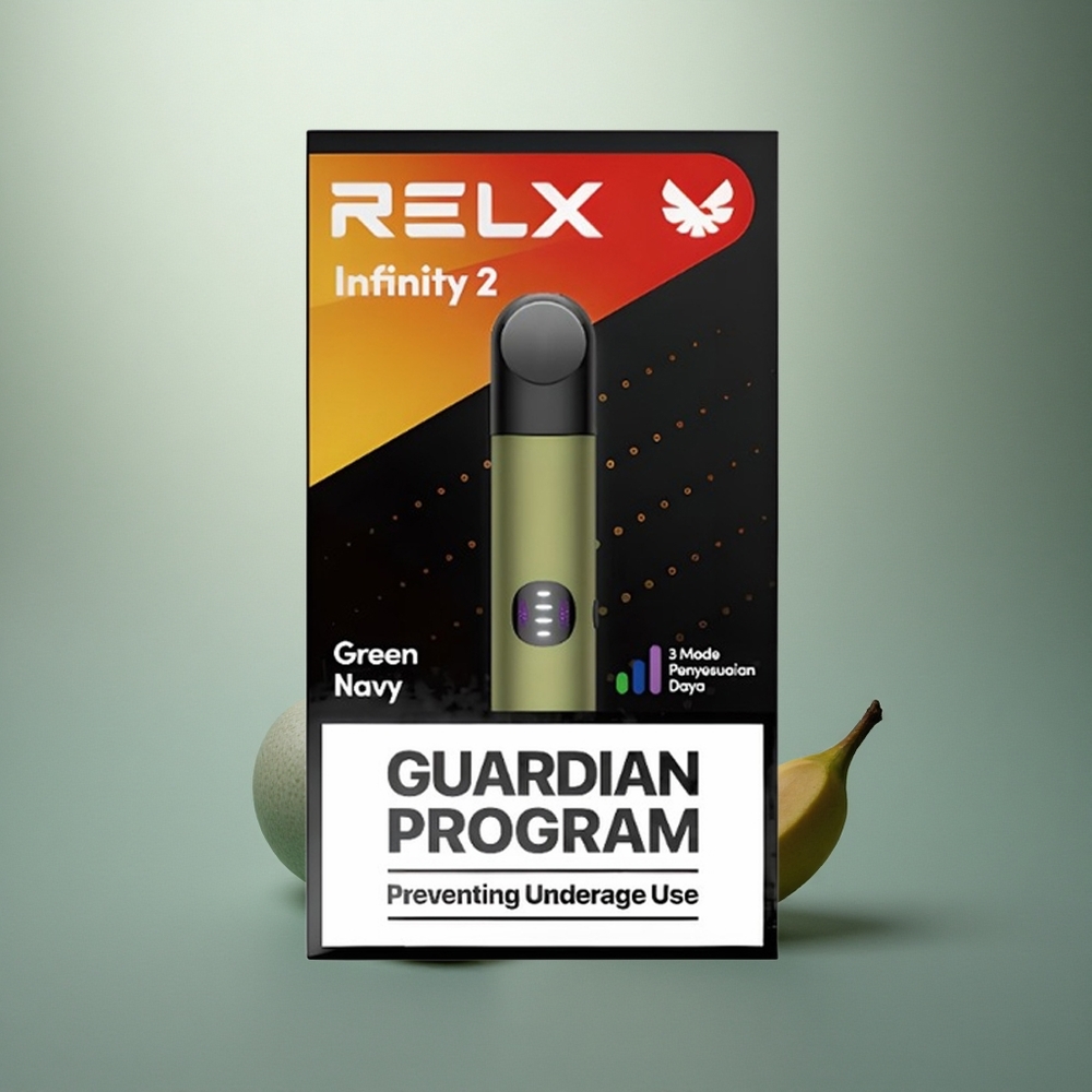 Relx Infinity 2 Vape Device Groennavy Metaalachtige Stroom Drievoudig