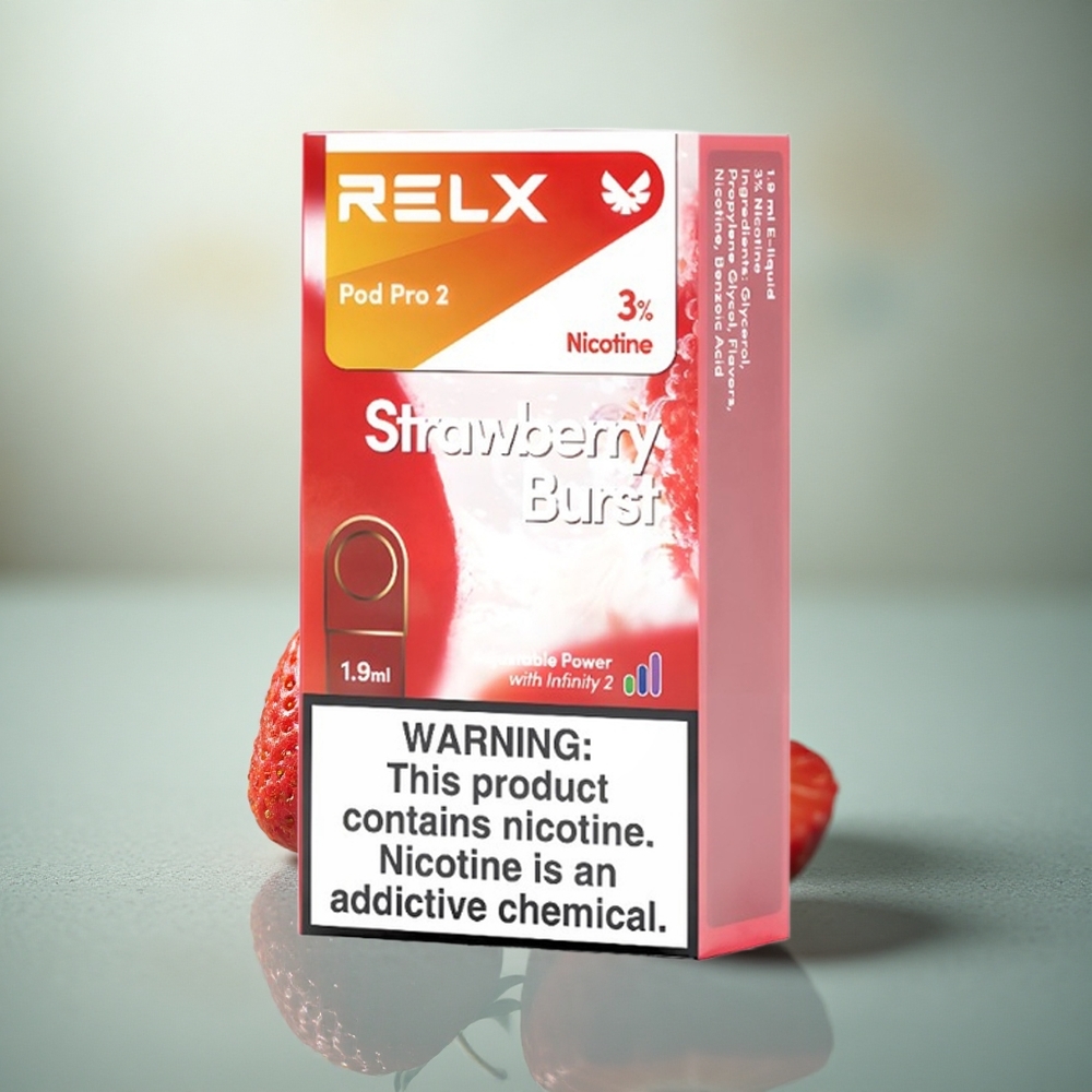 Relx Pod Pro 2 Vape Device Aardbei Explosie 30mg/ml 1.9ml 3 Modus Eco Smooth Boost 2/3 Pods