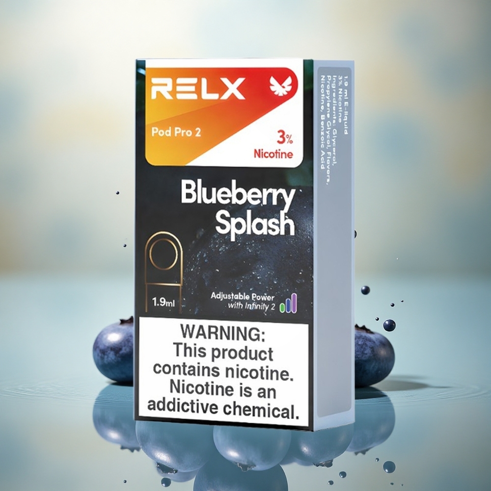 Relx Pod Pro 2 Vape Device Bosbes Plons 30mg/ml 1.9ml Eco-Smooth-Boost 2-3 pods/pack