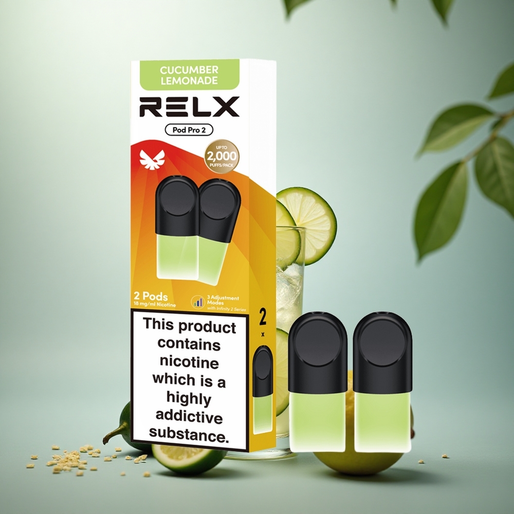 Relx Pod Pro 2 Vape Device Drankje-Komkommer Limonade 18mg/ml met 1.9ml Vape Capaciteit