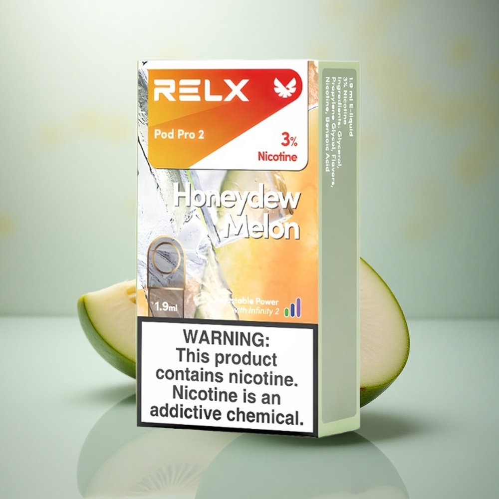 Relx Pod Pro 2 Vape Device Honingdauw Meloen 30mg/ml 1.9ml 3 Spanningsstanden 2-3 Pods/Pak