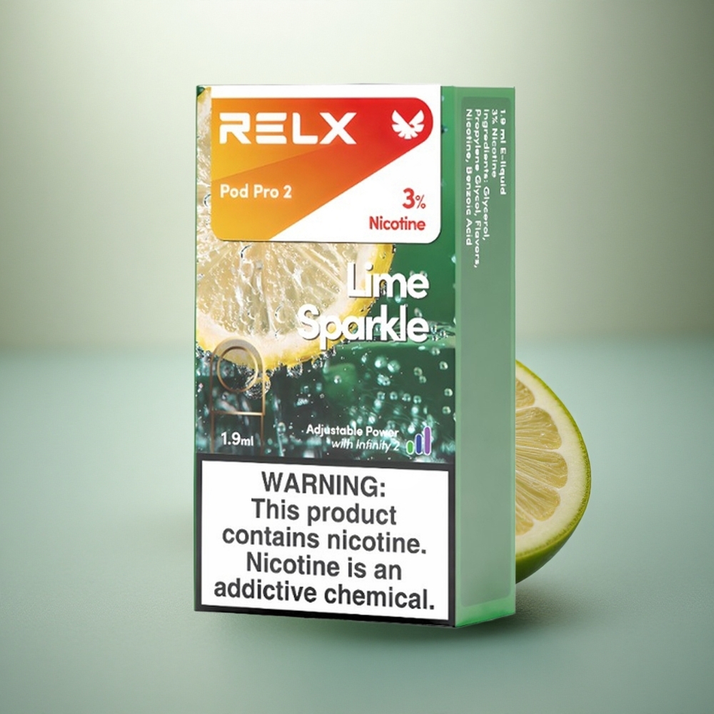 Relx Pod Pro 2 Vape Device Limoen Glans 30mg/ml met 1.9ml capaciteit en 3 spanningsstanden
