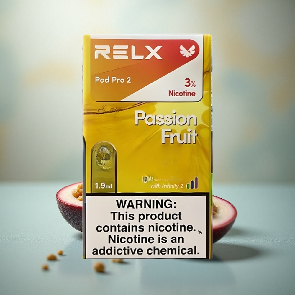Relx Pod Pro 2 Vape Device Passievrucht 30mg/ml 1.9ml 3 Spanningsstanden 2-Pods