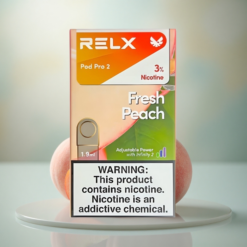 Relx Pod Pro 2 Vape Device Verse Perzik 30mg/ml - 1.9ml & 3 Spanningsstanden - 2/3 Verpakkingen