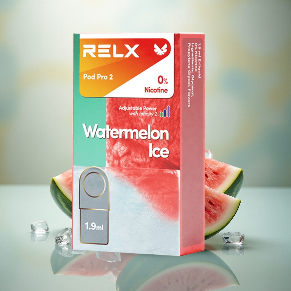 Relx Pod Pro 2 Vape Device Watermeloen IJs 0mg/ml 1.9ml 3 Voltage Boost