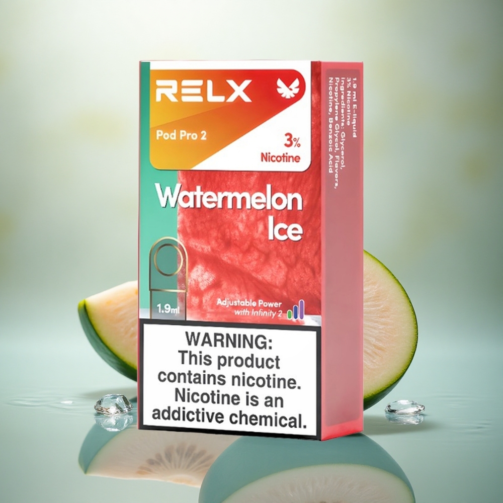 Relx Pod Pro 2 Vape Device Watermeloen IJs 30mg/ml 1.9ml Eco Smooth Boost 2-3 stuks/verpakking