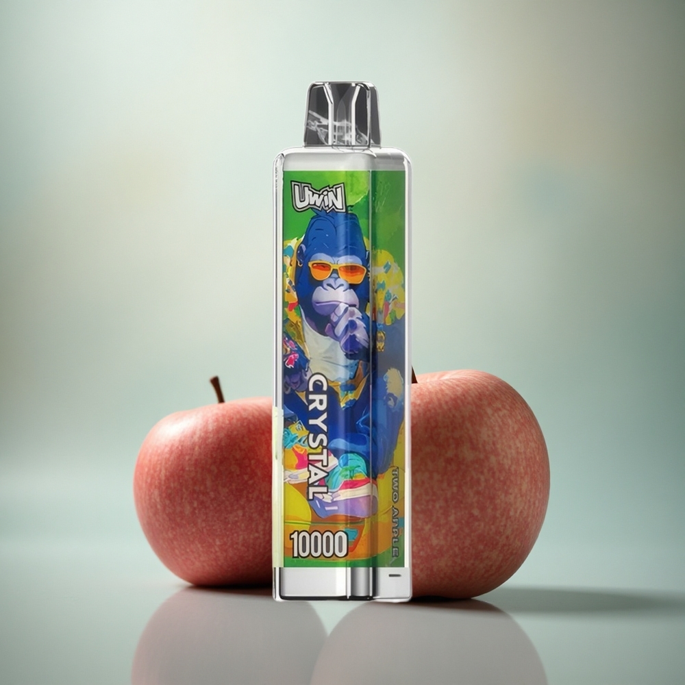 Uwin Crystal 10000 Puffs Twee Appel RGB 18ml 650mAh Mesh