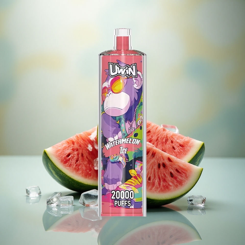Uwin Shisha Hookah Crystal 20000 Puffs Watermeloen IJs Mesh 22ml Type-C