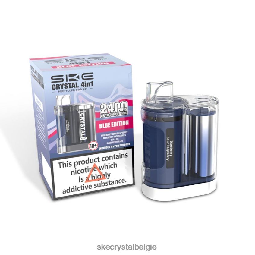 SKE crystal 2400 4 in 1 podkit gemengd blauwe editie J0XP4 Crystal Vape Antwerpen