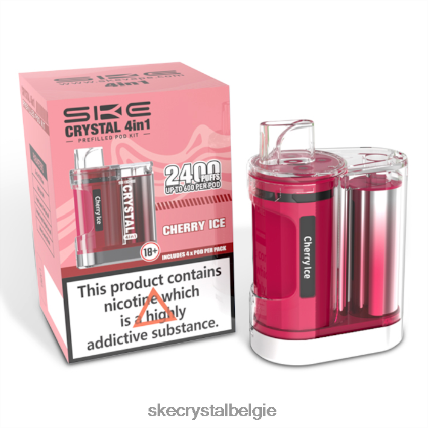 SKE crystal 2400 4-in-1-podset kersen ijs J0XP99 SKE Vape Belgie