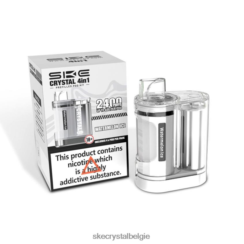 SKE crystal 2400 4-in-1-podset watermeloen ijs J0XP10 Crystal Bar Vape Antwerpen