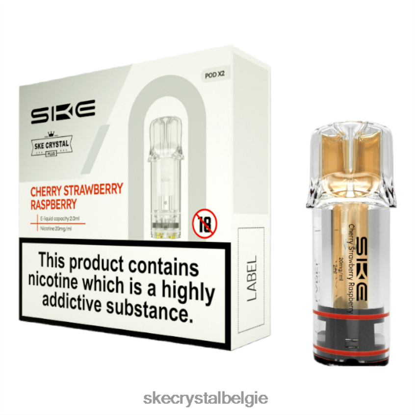 SKE kristallen vapes plus pods kers aardbei framboos J0XP109 SKE Vape Belgie