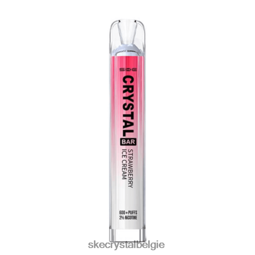 SKE wegwerpvape met kristallen staaf aardbeienijs J0XP80 Crystal Bar Vape Antwerpen